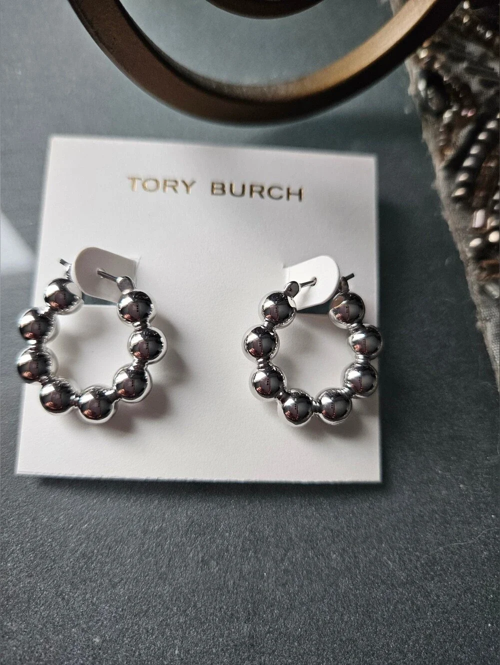 Tory Burch silver tb